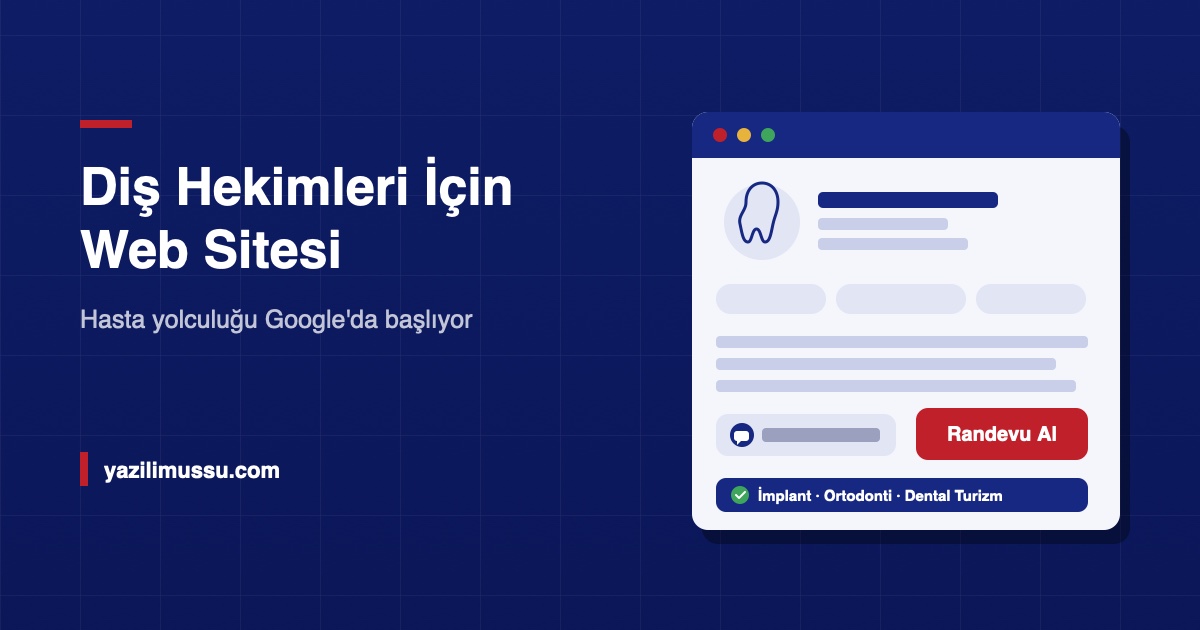 Diş Hekimleri İçin Web Sitesi: Randevu Defterinin En Güçlü Kaynağı