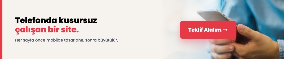 Telefonda kusursuz çalışan bir site — web sitesi tasarım hizmeti.
