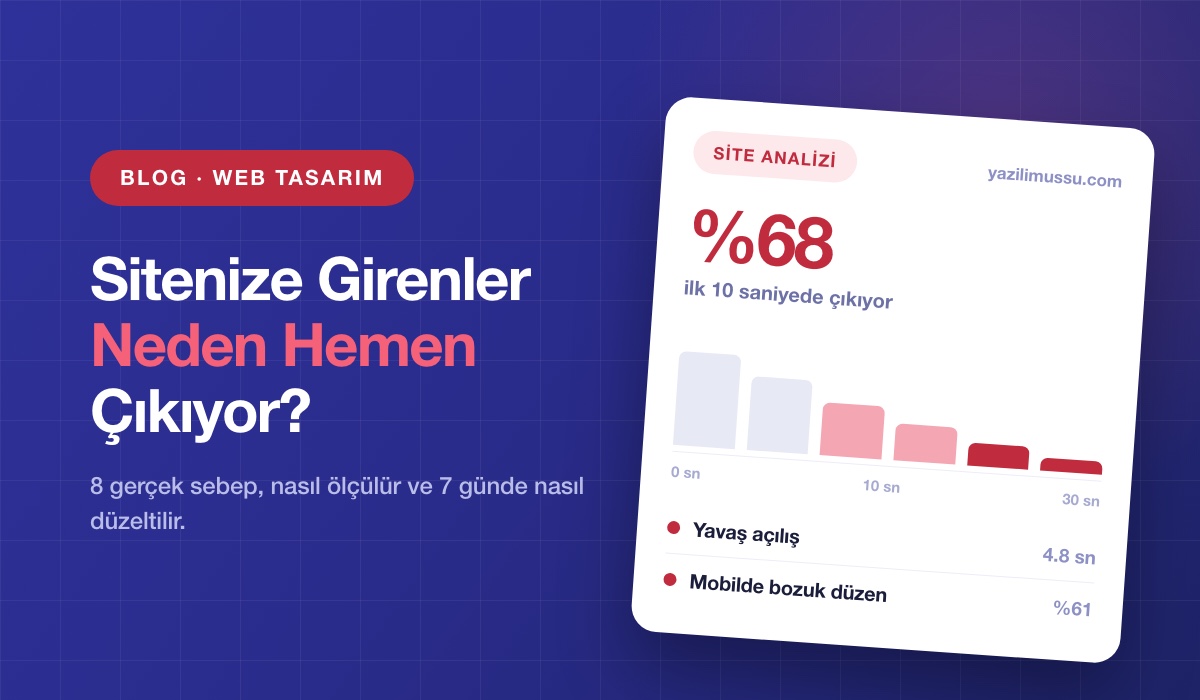 Sitenize Girenler Neden Hemen Çıkıyor?
