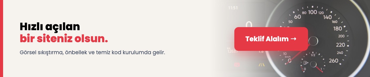 Hızlı açılan bir siteniz olsun — web sitesi tasarım hizmeti.