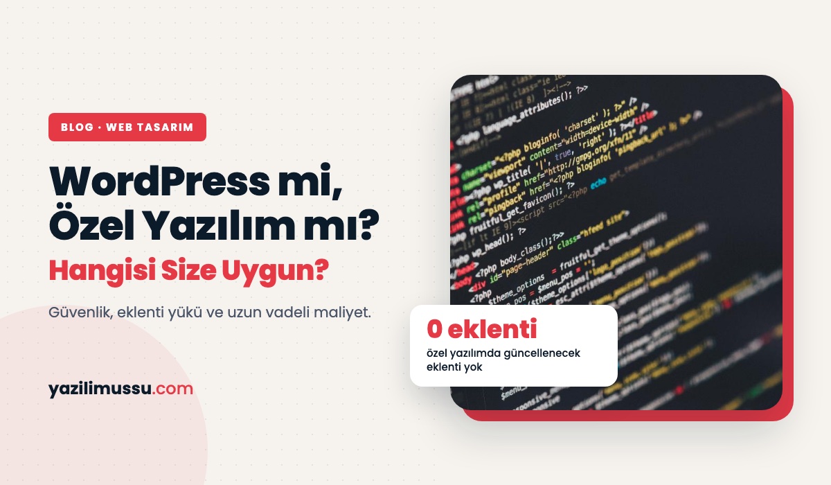 WordPress mi, Özel Yazılım mı? Hangi İşletmeye Hangisi Uygun?